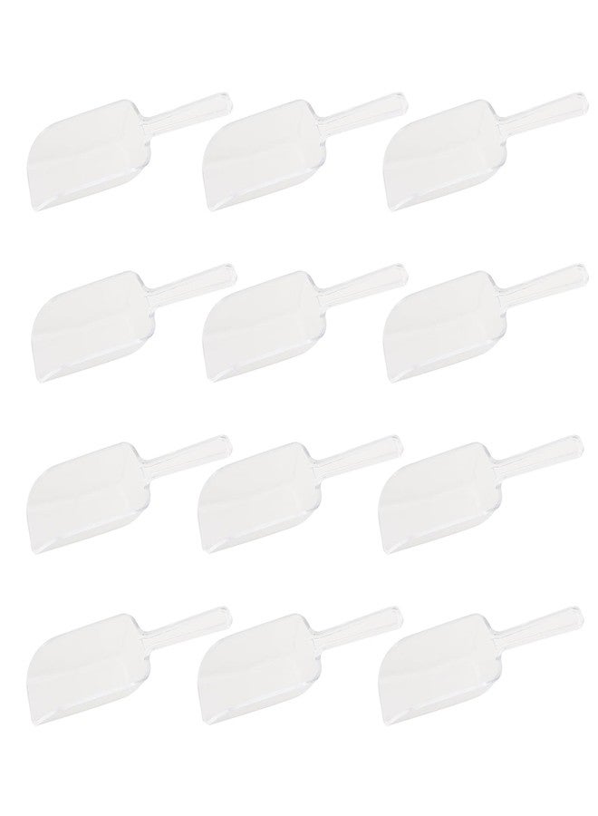 CXMTECH 12PCS 4.5 inch Transparent Mini Acrylic Plastic Kitchen Spoon Food Spoon for Weddings Candy Dessert Buffets Ice Cream Protein Powder Coffee Tea - Image 1